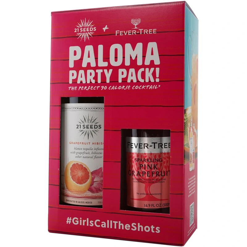 21 SEEDS TEQUILA GRAPEFRUIT HIBISCUS GFT PACK W/ FEVER TREE SPARKLING PINK GRAPEFRUIT 750ML